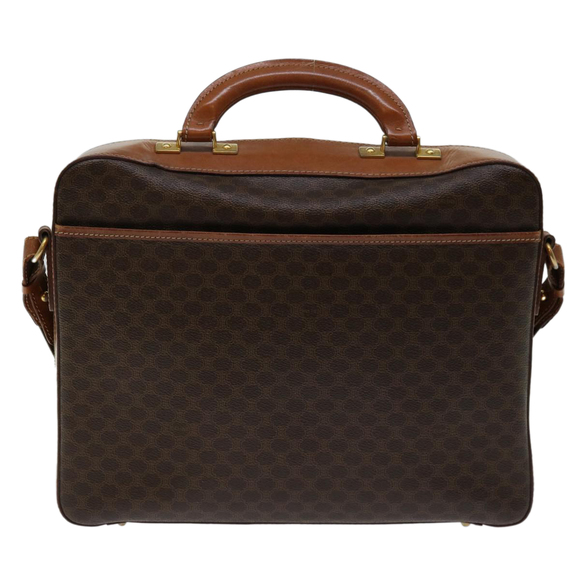 CELINE Macadam Canvas Hand Bag PVC 2way Brown Auth 66506 - Picture 3 of 16